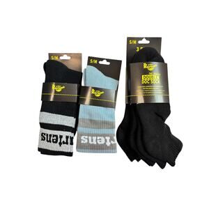 Dr Martens Socks Bundle 3 Pack S/M Double Doc + Crew Socks NWT